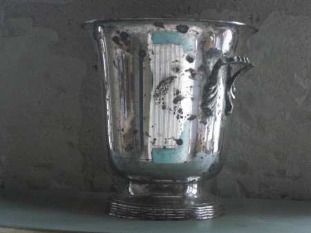 Old damaged Champagne bucket silver Ref.204
