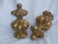 Pair of wood glidded piece size 17x10 cm Ref. 225